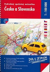 Česko a Slovensko podrobný společný autoatlas