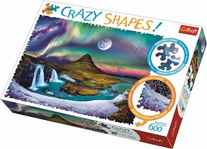 Trefl Puzzle Polární záře nad Islandem / 600 dílků Crazy Shapes