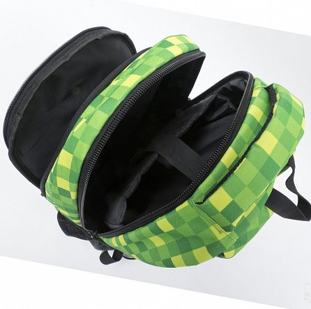 Náhled Pixie Školní batoh s penálem PXB-16 zelená kostka/černá