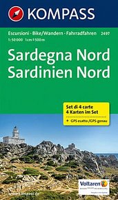 Sardegna Nord, Sardinien Nord 1:50 000 / turistická mapa KOMPASS 2497