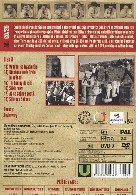 Náhled Expedice Lambarene - 3 DVD v papírové pošetce s letákem