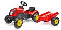 Traktor šlapací Country Farmer s valníkem červený