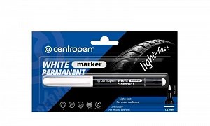 Centropen značkovač 2686 - bílý, permanent