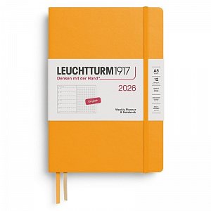 Weekly Planner & Notebook 2026 Medium (A5) Rising Sun - tečkovaný