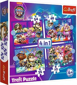 Puzzle Tlapková patrola: Hrdinové 4v1 (35,48,54,70 dílků)