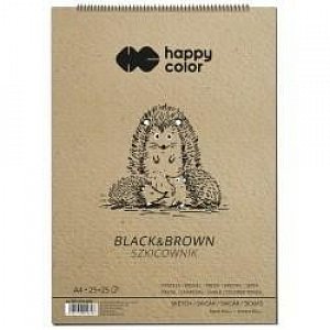 Happy Color Skicák se spirálou - Black&Brown A4