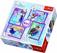 Trefl Puzzle Frozen - Zimní radovánky 4v1 (35,48,54,70 dílků)
