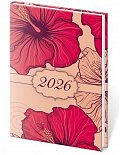 Diář 2026 týdenní kapesní A7 Vario Lyra - Hibiscus