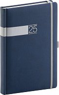 NOTIQUE Denní diář Twill 2025, modro-stříbrný, 15 x 21 cm