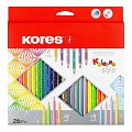 Kores Style trojhranné pastelky 26 barev