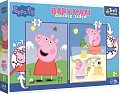 Trefl Puzzle Baby maxi Prasátko Peppa Dobrý den 2x10 dílků - oboustranné