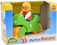 My First Racers motorka + figurka plast 10cm v krabici 15x11x11cm 12m+