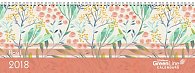 Stolní kalendář GreenLine Floral 2018 (29,7 x 10,5 cm)