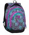 Bagmaster Dívčí studentský batoh ENERGY 9 C VIOLET/GREEN/GRAY