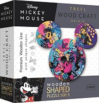 Trefl Wood Craft Origin Puzzle Mickey Mouse 505 dílků - dřevěné