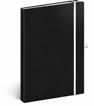 Notes - Vivella Classic černý/bílý, linkovaný, 15 x 21 cm