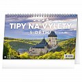 Kalendář 2026 stolní: Tipy na výlety s dětmi, 23,1 x 14,5 cm