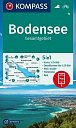 Bodamské jezero celková plocha 1:75 000 / turistická mapa KOMPASS 1c