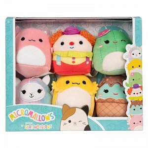 Squishmallows Micromallows 6-Pack Axolotl, Klaun, Lamo-pegakorn, Kaktus, Agama, Cupcake 6 cm