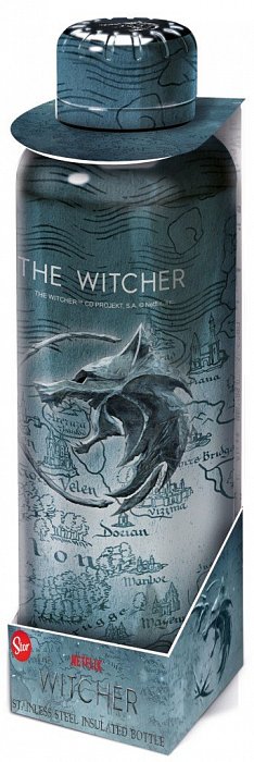 Zaklínač Láhev na pití nerezová - Medailon, 500 ml