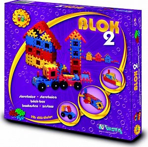 Stavebnice BLOK 2 plast 146ks v krabici 33x33x8cm