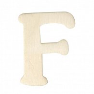 Dřevěná písmenka, 4 cm, F