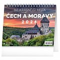 Kalendář 2026 stolní: Nejkrásnější místa Čech a Moravy, 16,5 x 13 cm