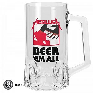 Metallica Půllitr skleněný - Beer´Em All 500 ml