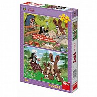 Krtek a zajíci - puzzle 2x66 dílků