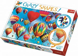 Trefl Puzzle Barevné balony / 600 dílků Crazy Shapes