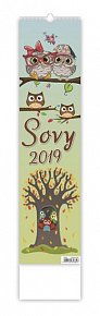 Kalendář nástěnný 2019 - Sovy