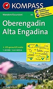 Oberengadin, Alta Engadina 1:40 000 / turistická mapa KOMPASS 99