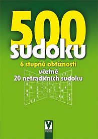 500 sudoku - 6 stupňů obtížnosti včetně 20 netradičních sudoku (zelené)