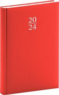 Diář 2024: Capys - červený, denní, 15 × 21 cm