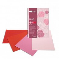 Blok s barevnými papíry A4 Deco 170 g - růžovočervené odstíny