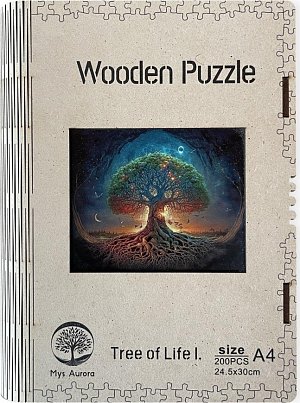 Dřevěné puzzle/Strom života I A4