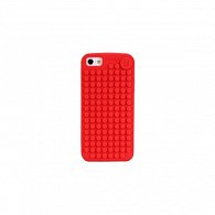 iPhone 5/5s/5c/5SE Pixel Case červená