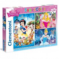 Clementoni Puzzle Supercolor Princezny / 3x48 dílků