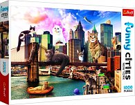 Trefl Puzzle Legrační města - Kočky v New Yorku / 1000 dílků