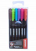 Kores K-MARKER Permanentní popisovač, tenký hrot M, 6 ks sada
