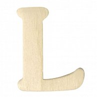 Dřevěná písmenka, 4 cm, L