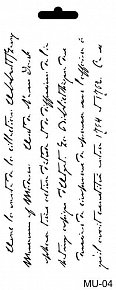 Šablona Cadence - turecké písmo / 25x10 cm