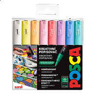 Posca sada popisovačů PC-1M, 0,7 - 1 mm, pastelové barvy (8 ks)