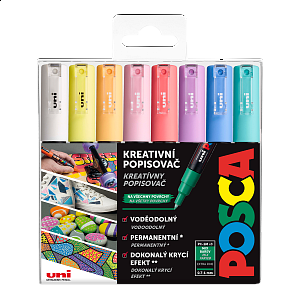 Posca sada popisovačů PC-1M, 0,7 - 1 mm, pastelové barvy (8 ks)