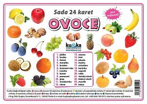 Sada 24 karet - ovoce