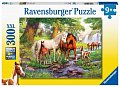 Puzzle Koně u řeky/300 dílků
