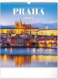 Kalendář 2025 nástěnný: Praha, 30 × 34 cm
