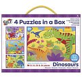 4 Puzzle v krabici - Dinosauøi