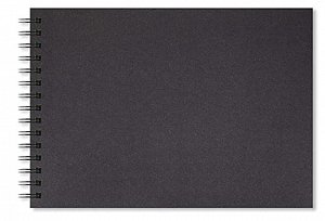 Artgecko skicák 200g Shady A4 na šířku 40 černých listů