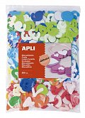 APLI pěnovka tvarová - číslice, Jumbo pack, samolepicí, mix barev